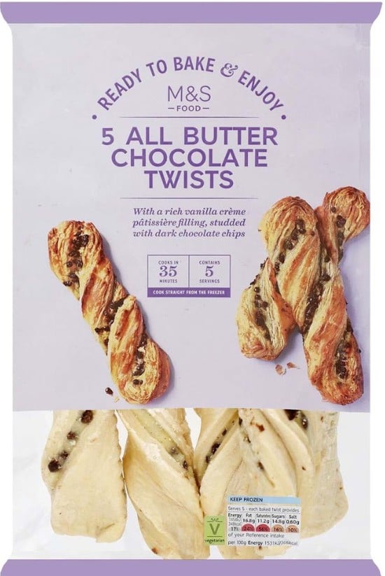 Marks & Spencer Dán péksütemény crème pâtissière töltelékkel