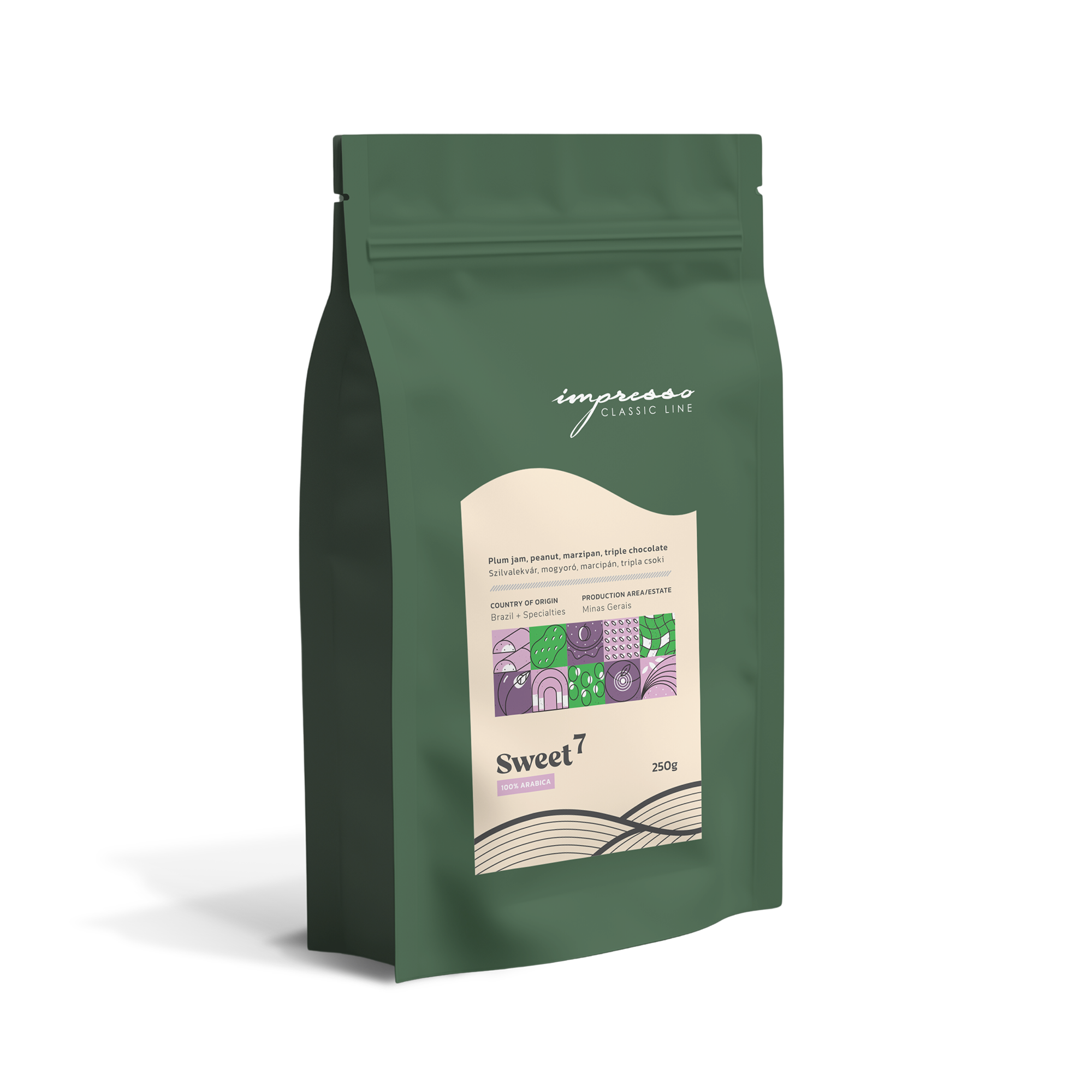 Impresso Coffee Roastery Sweet7 pörkölt szemes kávé Arabica blend
