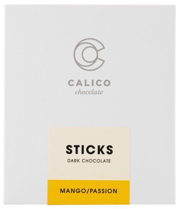 CALICO Sticks Mangó/passió - étcsokoládé lapok mangó és maracuja ízesítésű karamellel töltve