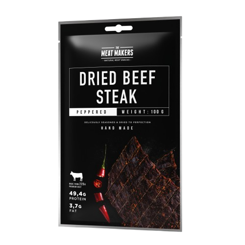 MEAT-MEAKERS Dried Beef Steak (Peppered)