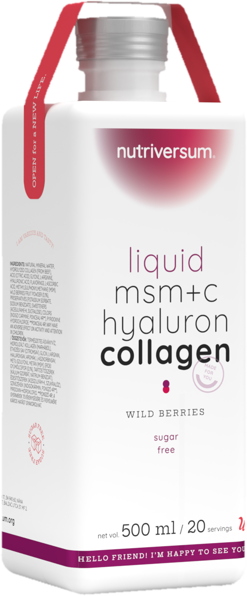 Nutriversum Liquid MSM+C Hyaluron Collagen 500ml Erdei gyümölcs