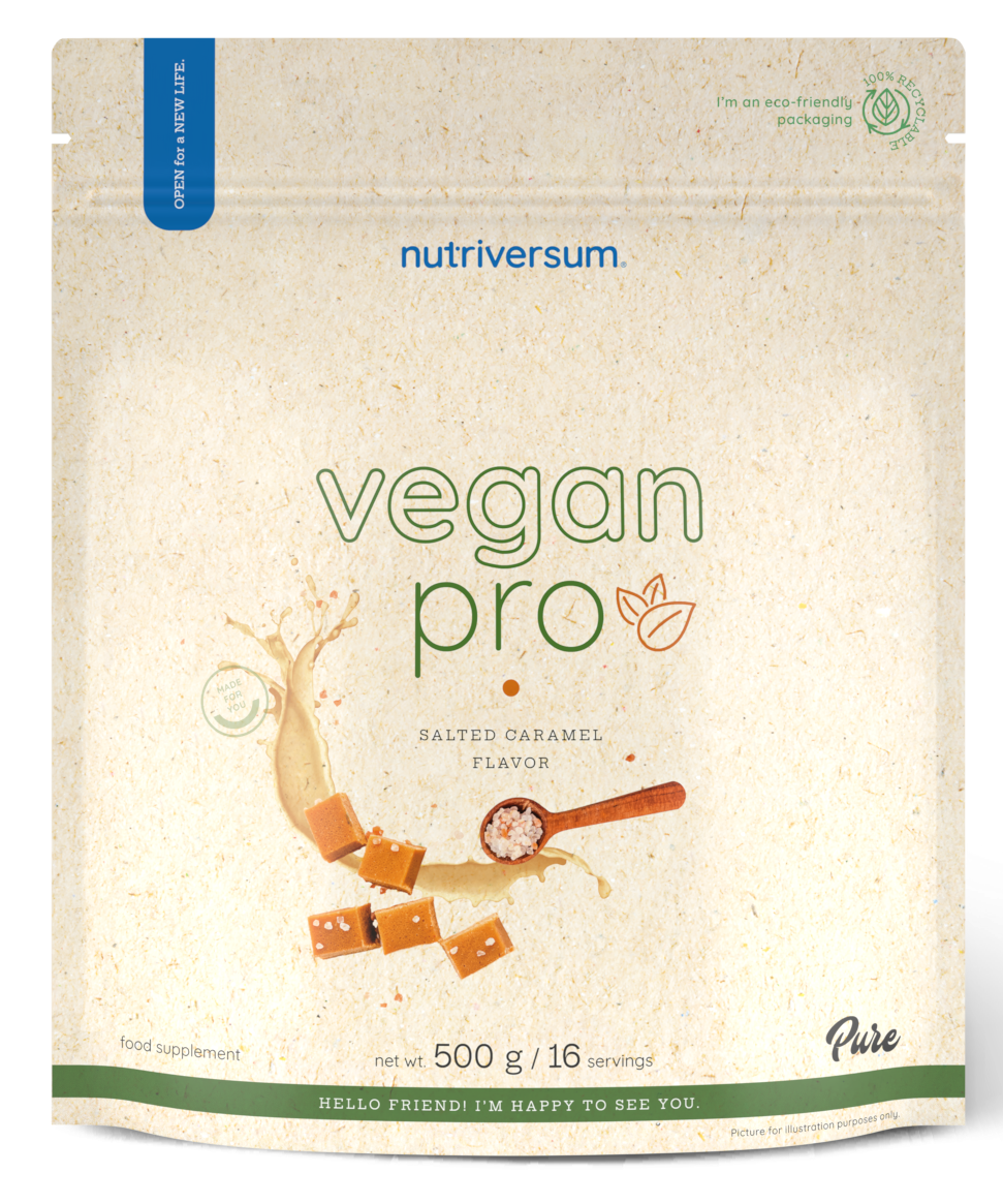 Nutriversum Vegan Pro sós karamell fehérjepor