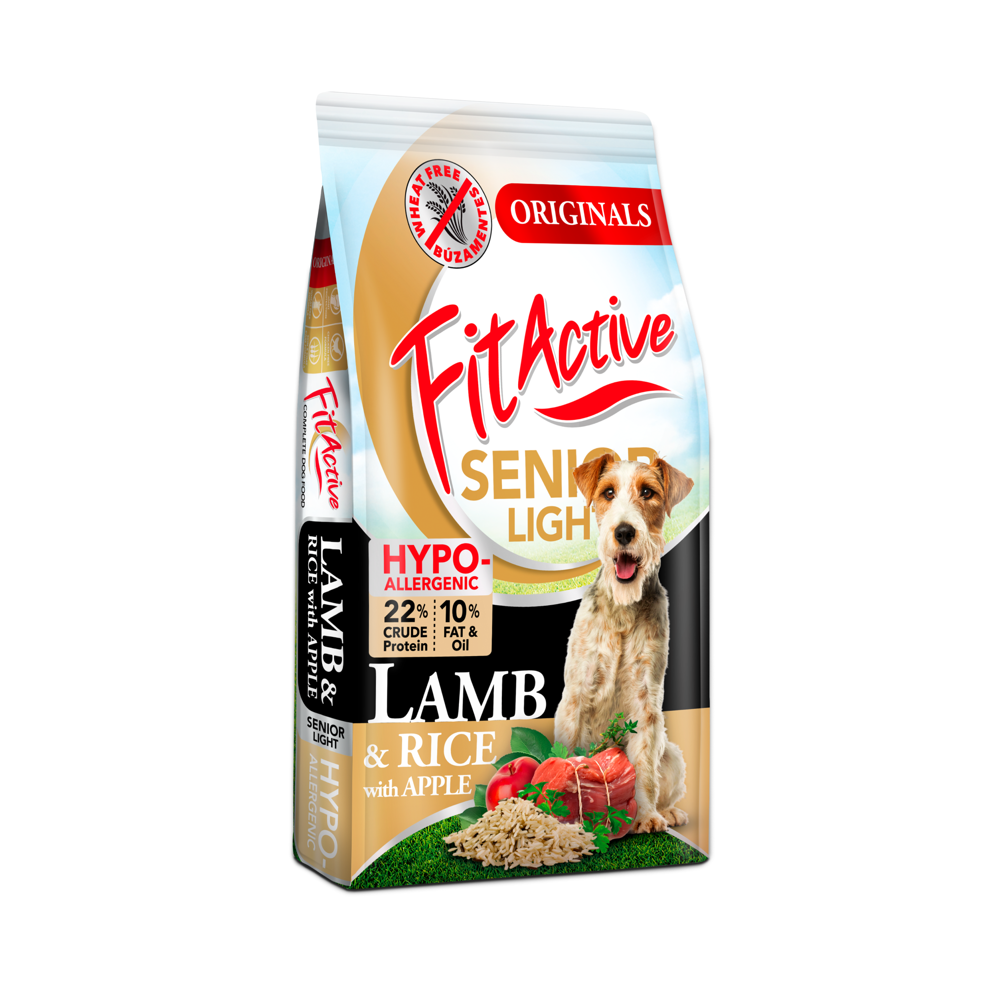 FitActive Originals búzamentes, hipoallergén eledel idős kutyáknak bárány