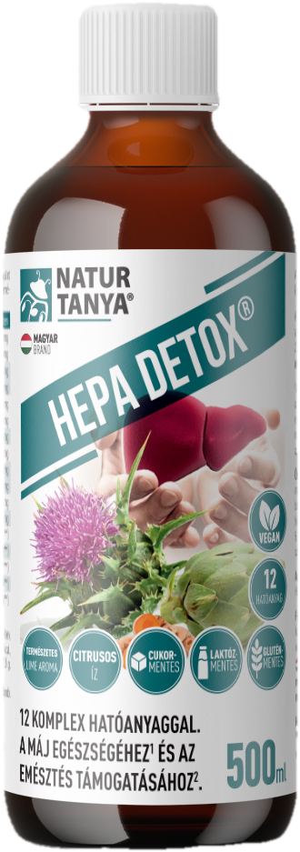Natur Tanya® Hepa Detox® máj és emésztés támogatása 12 összetevővel 500ml