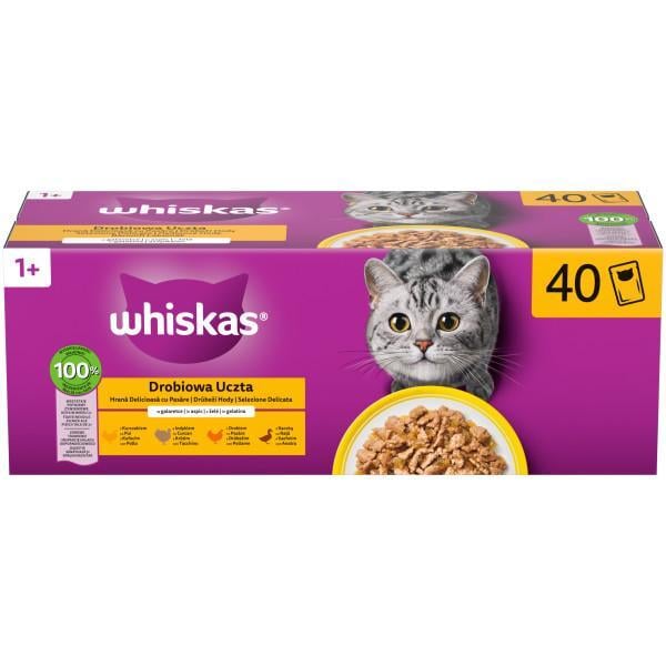 Whiskas alutasakos baromfiválogatás aszpikban 40 x 85 g