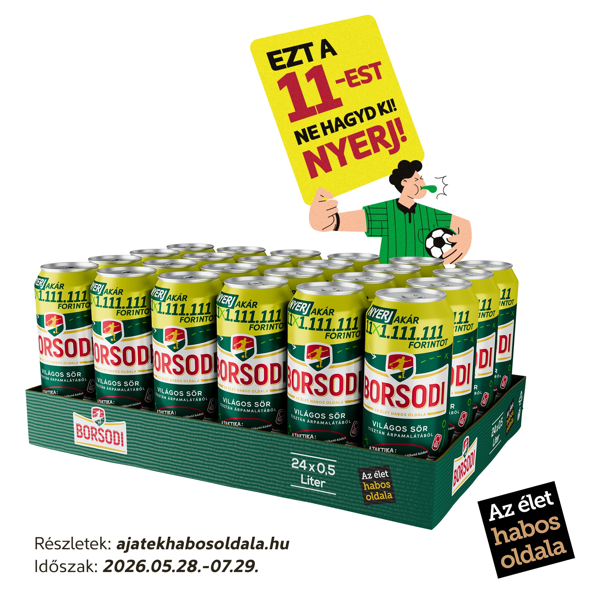 Borsodi világos sör 4,5% (24db)