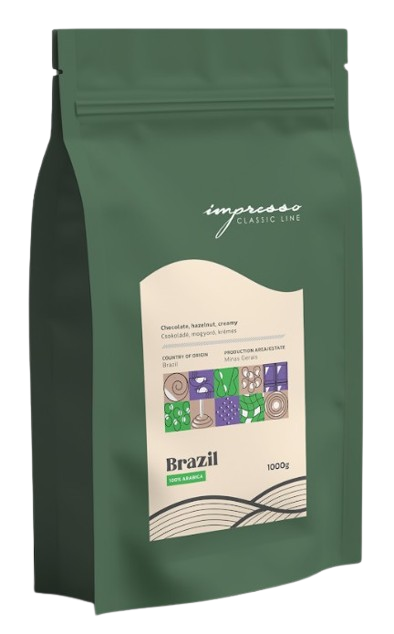 Impresso Coffee Roastery Brazil pörkölt szemes kávé Arabica