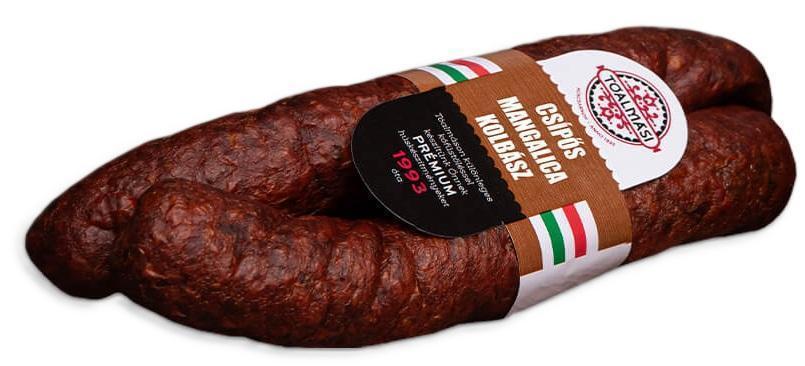 Tóalmási Csípős Füstölt Mangalica Félszárazkolbász Nitritmentes