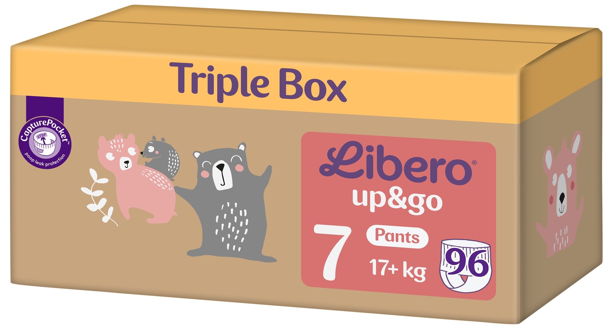Libero Up&Go 7 TRIPLE BOX bugyipelenka 17+ kg (7-es méret)