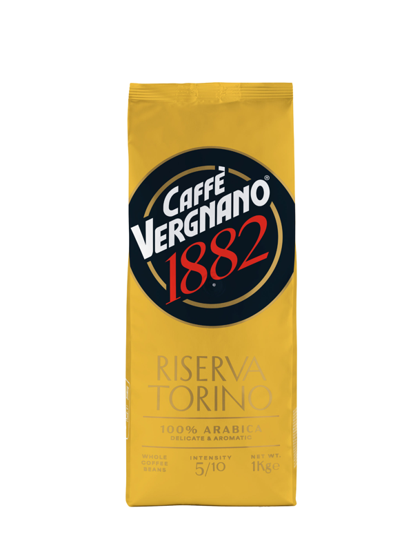 Caffe Vergnano Riserva Torino Arabica közepes pörkölésű szemes kávé