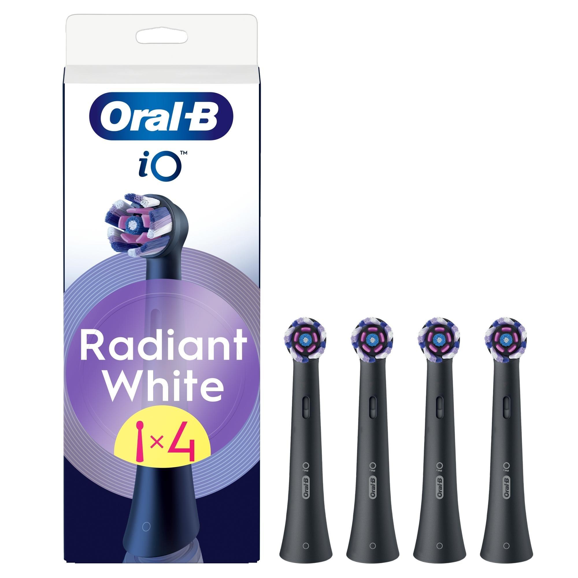 Oral-B iO Pótfej Elektromos Fogkeféhez Radiant White, Fekete, 4 db