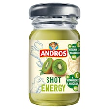Andros Shot Energy kivi és gyömbér ital, C-vitaminnal és magnéziummal 55 ml