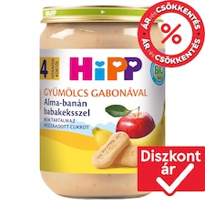 HiPP alma-banán babakeksszel bébidesszert 4 hónapos kortól 190 g