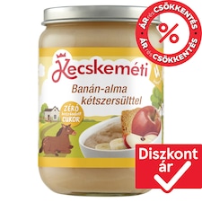 Kecskeméti banán-alma kétszersülttel bébidesszert 4 hónapos kortól 190 g