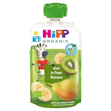 HiPP HiPPiS BIO körte-banán-kiwi gyümölcspép 6 hónapos kortól 100 g