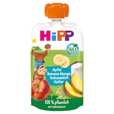 HiPP HiPPiS bio alma-banán-mangó kókusztejjel és zabbal 1 éves kortól 100 g