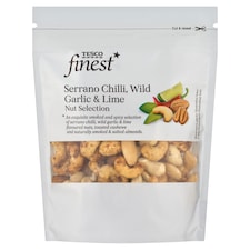 Finest sózott és pirított diófélék keveréke serrano chilipaprika, fokhagyma, lime ízzel 150 g