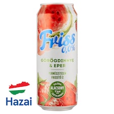 Friss 0,0% görögdinnye és eper ízű üdítőital és alkoholmentes malátaital keveréke 0,5 l