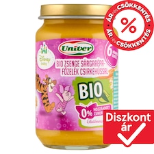 Univer Disney Baby bio zsenge sárgarépa-főzelék csirkehússal bébiétel 6 hónapos kortól 163 g