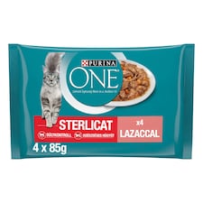 Purina One Sterilcat lazaccal és sárgarépával nedves macskaeledel 4 x 85 g (340 g)