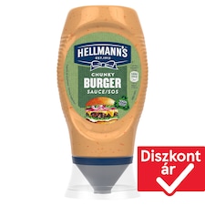 Hellmann's burger szósz csemegeuborka és vöröshagyma darabokkal 258 g