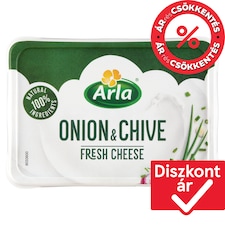 Arla friss, zsíros, lágy krémsajt hagymával és metélőhagymával 200 g
