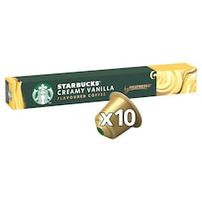 Starbucks by Nespresso Creamy Vanilla vaníliaízű őrölt pörkölt kávé 10 kapszula 51 g