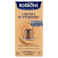 Caffè Borbone Crema Superiore őrölt pörkölt kávékeverék kapszulában 10 x 5 g (50 g)