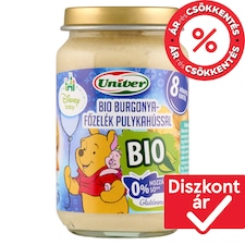 Univer Disney Baby bio édesburgonya pulykahússal bébiétel 8 hónapos kortól 163 g