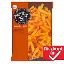 Hearty Food Co. gyorsfagyasztott, elősütött hasábburgonya 2,5 kg