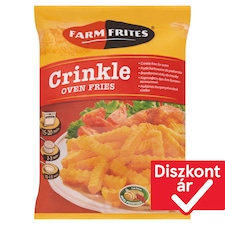 Farm Frites elősütött, gyorsfagyasztott félkész hullámos hasábburgonya sütőbe 750 g