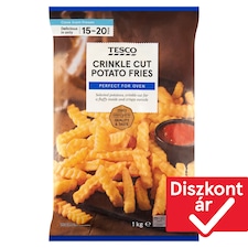 gyorsfagyasztott elősütött hullámos hasábburgonya 1 kg