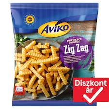 Aviko Zig Zag elősütött, gyorsfagyasztott, cikcakkos hasábburgonya sütőbe 1500 g