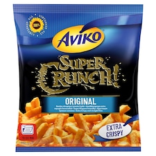 Aviko Super Crunch Original elősütött gyorsfagyasztott hasábburgonya extra ropogós bevonattal 750 g