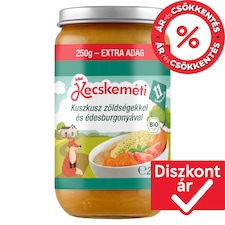 Kecskeméti bio kuszkusz zöldségekkel és édesburgonyával bébiétel 11 hónapos kortól 250 g