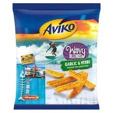 Aviko Garlic & Herbs elősütött és gyorsfagyasztott hullámos burgonyahasábok 600 g