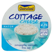 Cheeseland natúr, zsírszegény cottage cheese 150 g