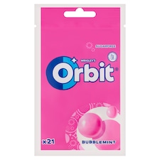 Orbit Bubblemint gyümölcs- és mentaízű cukormentes rágógumi édesítőszerrel 29 g