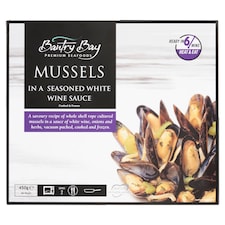 Bantry Bay Premium Seafoods gyorsfagyasztott kagyló fehérboros szószban 450 g
