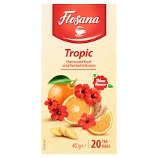 Flosana trópusi gyümölcs ízesítésű gyümölcs- és gyógytea keverék 20 filter 40 g