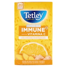 Tetley Immune C vitaminnal citrommal és gyömbérrel ízesített gyümölcs tea 20 teafilter 40 g