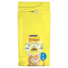 Purina Friskies lazaccal és hozzáadott zöldségekkel száraz macskaeledel 1,7 kg