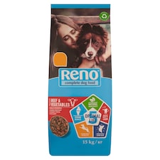 Reno Optimal Life száraz kutyaeledel, kutyatáp felnőtt kutyáknak marhával és zöldségekkel 15 kg