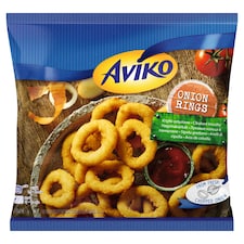 Aviko elősütött és gyorsfagyasztott hagymakarikák ropogós panírban 450 g