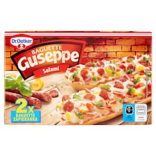 Dr. Oetker Guseppe gyorsfagyasztott bagett szalámival, sajttal és zöldségekkel 2 x 125 g (250 g)
