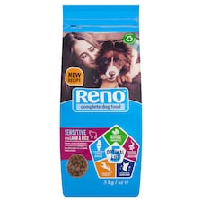 Reno Optimal Life száraz kutyaeledel, kutyatáp felnőtt kutyáknak báránnyal/rizzsel/zöldségekkel 3 kg