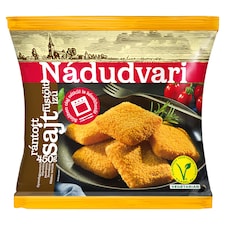 Nádudvari gyorsfagyasztott, elősütött, panírozott füstölt ízű rántott sajt 450 g