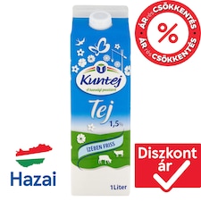 Kuntej ESL zsírszegény tej 1,5% 1 l