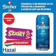 Dreher 24 alkoholmentes világos sör 0,5% 0,5 l