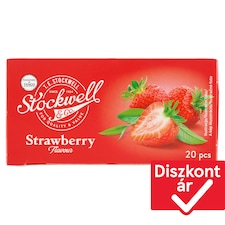 Stockwell & Co. aromatizált, filteres gyümölcstea eperrel ízesítve 20 filter 40 g